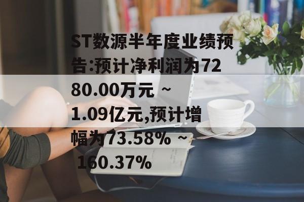 ST数源半年度业绩预告:预计净利润为7280.00万元 ~ 1.09亿元,预计增幅为73.58% ~ 160.37% ST数源半年度业绩预告:预计净利润为7280.00万元 ~ 1.09亿元,预计增幅为73.58% ~ 160.37%