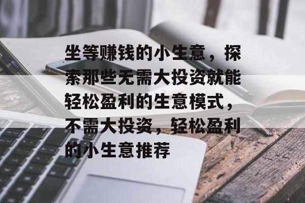 坐等赚钱的小生意，探索那些无需大投资就能轻松盈利的生意模式，不需大投资，轻松盈利的小生意推荐