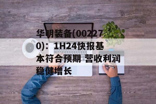 华明装备(002270):1H24快报基本符合预期 营收利润稳健增长 华明装备(002270):1H24快报基本符合预期 营收利润稳健增长