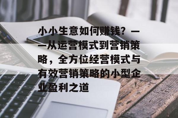 小小生意如何赚钱?——从运营模式到营销策略,全方位经营模式与有效营销策略的小型企业盈利之道 小小生意如何赚钱?——从运营模式到营销策略,全方位经营模式与有效营销策略的小型企业盈利之道