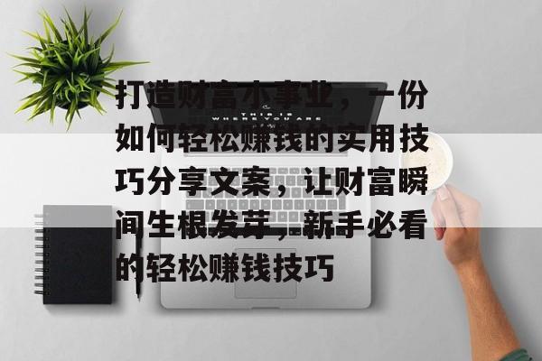 打造财富小事业，一份如何轻松赚钱的实用技巧分享文案，让财富瞬间生根发芽，新手必看的轻松赚钱技巧