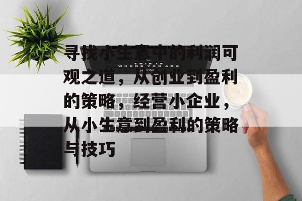 寻找小生意中的利润可观之道，从创业到盈利的策略，经营小企业，从小生意到盈利的策略与技巧