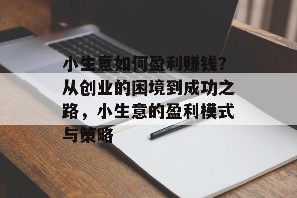 小生意如何盈利赚钱？从创业的困境到成功之路，小生意的盈利模式与策略