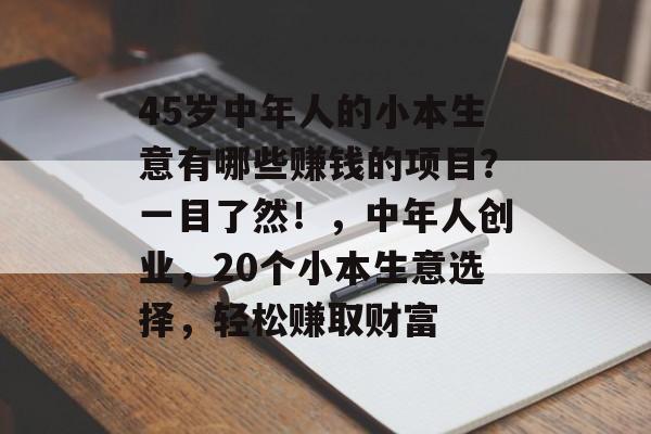 45岁中年人的小本生意有哪些赚钱的项目?一目了然!,中年人创业,20个小本生意选择,轻松赚取财富 45岁中年人的小本生意有哪些赚钱的项目?一目了然!,中年人创业,20个小本生意选择,轻松赚取财富