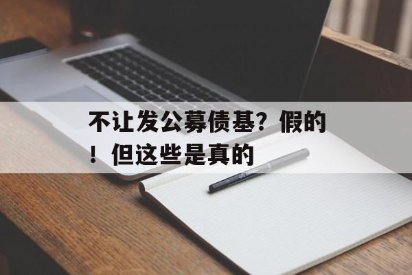 不让发公募债基？假的！但这些是真的