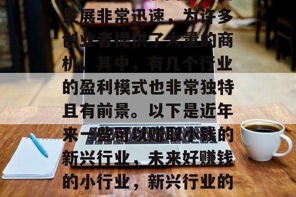 近年来，互联网行业的发展非常迅速，为许多创业者提供了大量的商机。其中，有几个行业的盈利模式也非常独特且有前景。以下是近年来一些可以赚取小钱的新兴行业，未来好赚钱的小行业，新兴行业的盈利模式