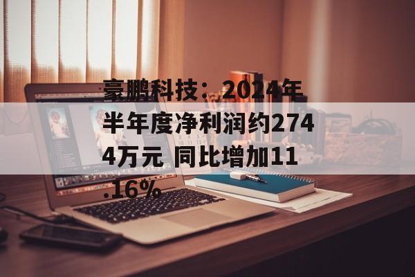 豪鹏科技:2024年半年度净利润约2744万元 同比增加11.16% 豪鹏科技:2024年半年度净利润约2744万元 同比增加11.16%