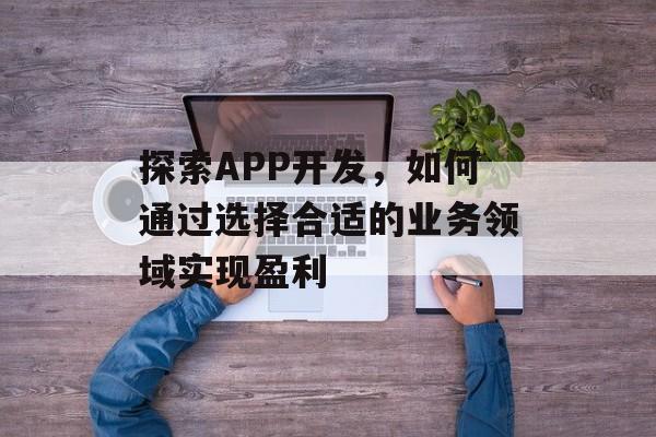 探索APP开发,如何通过选择合适的业务领域实现盈利 探索APP开发,如何通过选择合适的业务领域实现盈利