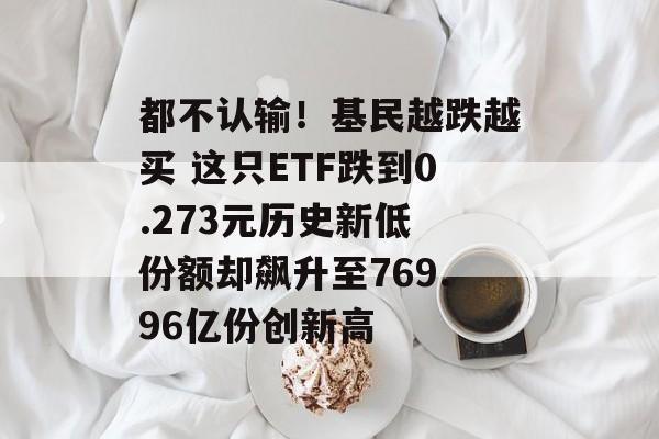 都不认输！基民越跌越买 这只ETF跌到0.273元历史新低 份额却飙升至769.96亿份创新高