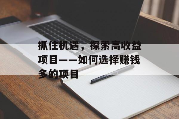 抓住机遇,探索高收益项目——如何选择赚钱多的项目 抓住机遇,探索高收益项目——如何选择赚钱多的项目