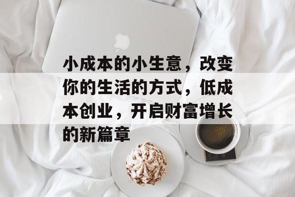 小成本的小生意,改变你的生活的方式,低成本创业,开启财富增长的新篇章 小成本的小生意,改变你的生活的方式,低成本创业,开启财富增长的新篇章