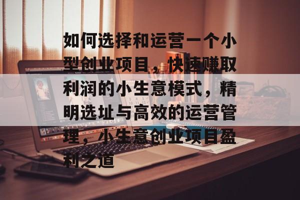 如何选择和运营一个小型创业项目,快速赚取利润的小生意模式,精明选址与高效的运营管理,小生意创业项目盈利之道 如何选择和运营一个小型创业项目,快速赚取利润的小生意模式,精明选址与高效的运营管理,小生意创业项目盈利之道