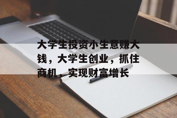 大学生投资小生意赚大钱,大学生创业,抓住商机,实现财富增长 大学生投资小生意赚大钱,大学生创业,抓住商机,实现财富增长