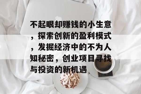 不起眼却赚钱的小生意,探索创新的盈利模式,发掘经济中的不为人知秘密,创业项目寻找与投资的新机遇 不起眼却赚钱的小生意,探索创新的盈利模式,发掘经济中的不为人知秘密,创业项目寻找与投资的新机遇
