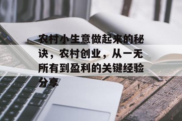 农村小生意做起来的秘诀,农村创业,从一无所有到盈利的关键经验分享 农村小生意做起来的秘诀,农村创业,从一无所有到盈利的关键经验分享
