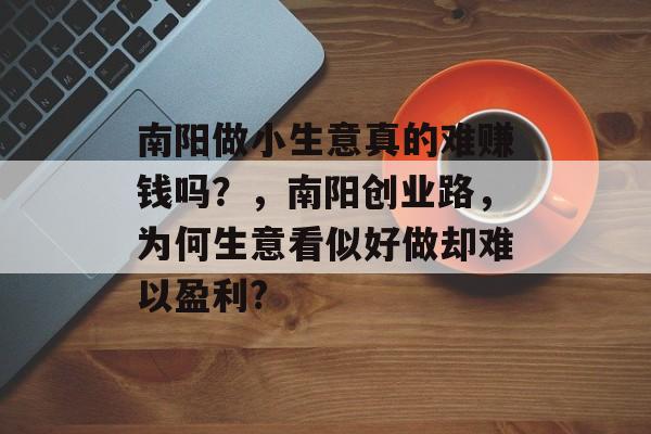 南阳做小生意真的难赚钱吗？，南阳创业路，为何生意看似好做却难以盈利?
