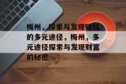 梅州，探索与发现赚钱的多元途径，梅州，多元途径探索与发现财富的秘密