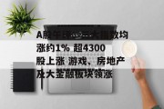 A股午评:三大指数均涨约1% 超4300股上涨 游戏、房地产及大金融板块领涨 A股午评:三大指数均涨约1% 超4300股上涨 游戏、房地产及大金融板块领涨
