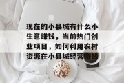 现在的小县城有什么小生意赚钱,当前热门创业项目,如何利用农村资源在小县城经营赚钱 现在的小县城有什么小生意赚钱,当前热门创业项目,如何利用农村资源在小县城经营赚钱