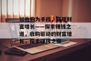 以收购为手段，实现财富增长——探索赚钱之道，收购驱动的财富增长，探索赚钱之道