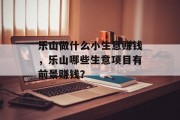 乐山做什么小生意赚钱，乐山哪些生意项目有前景赚钱？