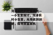 菏泽农村的致富商机——小生意探讨，菏泽农村小生意，从传统到创新，探寻致富商机