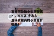 宜宾何处做小生意赚钱?,四川省 宜宾市 直接收益高的小生意有哪些? 宜宾何处做小生意赚钱?,四川省 宜宾市 直接收益高的小生意有哪些?