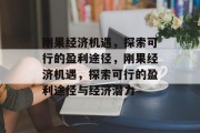 刚果经济机遇，探索可行的盈利途径，刚果经济机遇，探索可行的盈利途径与经济潜力