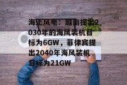 海上风电:越南提出2030年的海风装机目标为6GW,菲律宾提出2040年海风装机目标为21GW 海上风电:越南提出2030年的海风装机目标为6GW,菲律宾提出2040年海风装机目标为21GW