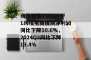 商贸零售：2024H1跨境电商板块净利润同比下降10.6%，2024Q2同比下降19.4%