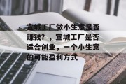 宣城工厂做小生意是否赚钱?,宣城工厂是否适合创业,一个小生意的可能盈利方式 宣城工厂做小生意是否赚钱?,宣城工厂是否适合创业,一个小生意的可能盈利方式