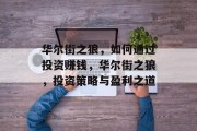 华尔街之狼,如何通过投资赚钱,华尔街之狼,投资策略与盈利之道 华尔街之狼,如何通过投资赚钱,华尔街之狼,投资策略与盈利之道