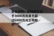 百合股份:拟回购不低于3000万元且不超过6000万元公司股份 百合股份:拟回购不低于3000万元且不超过6000万元公司股份