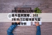 2023年热门工程项目与盈利策略,2023年热门工程项目与盈利策略分析