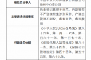 平安人寿徐州中心支公司被罚27万元:因执业登记管理不规范 内部管控不严致使发生涉刑案件等违法违规事实 平安人寿徐州中心支公司被罚27万元:因执业登记管理不规范 内部管控不严致使发生涉刑案件等违法违规事实