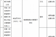 乾县中银富登村镇银行因敏感数据安全管理不到位被罚30万元 乾县中银富登村镇银行因敏感数据安全管理不到位被罚30万元