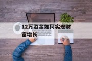 12万资金如何实现财富增长 12万资金如何实现财富增长