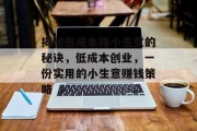 揭秘低成本赚小生意的秘诀,低成本创业,一份实用的小生意赚钱策略 揭秘低成本赚小生意的秘诀,低成本创业,一份实用的小生意赚钱策略