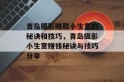 青岛摄影赚取小生意的秘诀和技巧,青岛摄影小生意赚钱秘诀与技巧分享 青岛摄影赚取小生意的秘诀和技巧,青岛摄影小生意赚钱秘诀与技巧分享