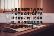 小生意赚钱哪个更快呢?如何在众多领域中选择适合自己的,把握商机,从小生意到大市场的快速转变过程 小生意赚钱哪个更快呢?如何在众多领域中选择适合自己的,把握商机,从小生意到大市场的快速转变过程