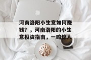 河南洛阳小生意如何赚钱?,河南洛阳的小生意投资指南,一鸣惊人 河南洛阳小生意如何赚钱?,河南洛阳的小生意投资指南,一鸣惊人