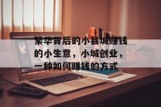 繁华背后的小县城赚钱的小生意，小城创业，一种如何赚钱的方式