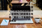 宽带业务赚钱的小生意,一份引人入胜的探讨,全球热门的宽带小生意,揭示一个有趣的投资机会