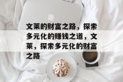 文莱的财富之路,探索多元化的赚钱之道,文莱,探索多元化的财富之路
