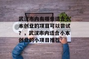 武汉市内有哪些适合小本创业的项目可以尝试?,武汉市内适合小本创业的小项目推荐 武汉市内有哪些适合小本创业的项目可以尝试?,武汉市内适合小本创业的小项目推荐