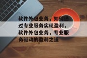 软件外包业务,如何通过专业服务实现盈利,软件外包业务,专业服务驱动的盈利之道