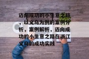迈向成功的小生意之路,以义乌为例的案例分析,案例解析,迈向成功的小生意之路在浙江义乌的成功实践 迈向成功的小生意之路,以义乌为例的案例分析,案例解析,迈向成功的小生意之路在浙江义乌的成功实践