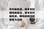 农村新机遇,探寻农村赚钱新路径,探寻农村新机遇,赚钱新路径的探索与实践 农村新机遇,探寻农村赚钱新路径,探寻农村新机遇,赚钱新路径的探索与实践
