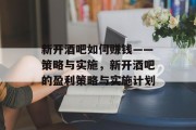 新开酒吧如何赚钱——策略与实施,新开酒吧的盈利策略与实施计划