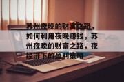 苏州夜晚的财富之路,如何利用夜晚赚钱,苏州夜晚的财富之路,夜经济下的盈利策略 苏州夜晚的财富之路,如何利用夜晚赚钱,苏州夜晚的财富之路,夜经济下的盈利策略
